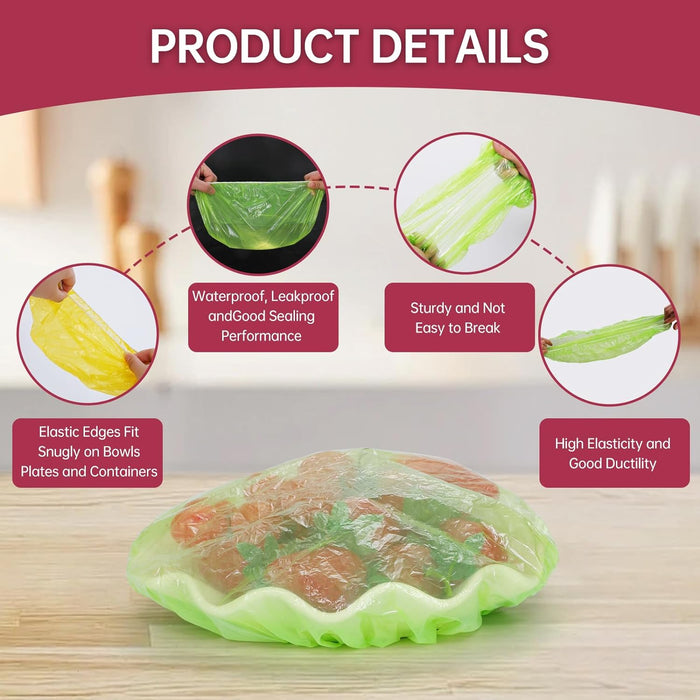 Elastic Food Storage Covers Reusable Stretch Plastic Wrap Bowl Covers Elastic Alternative to Foil for Family Outdoor Picnic 3 Size (60)